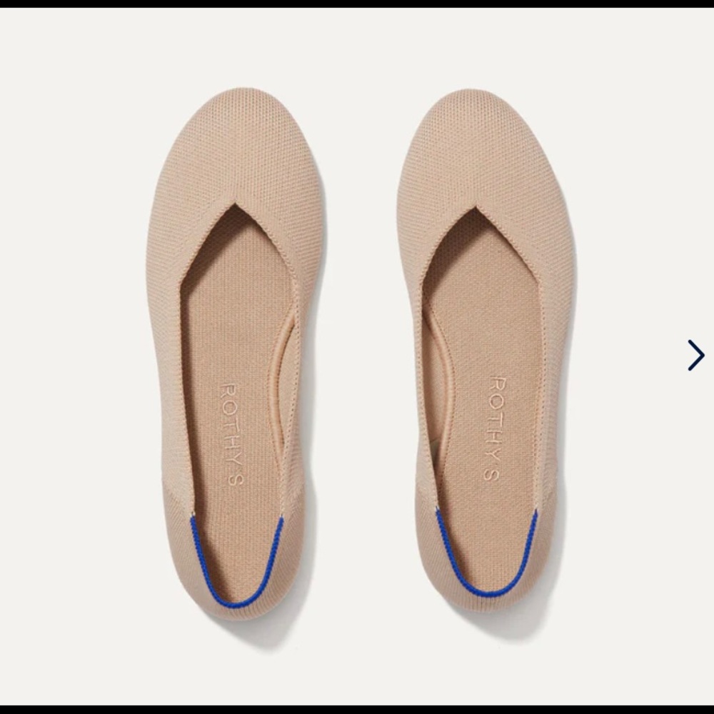 Rothy’s Ecru flats. Only worn once! Like new.